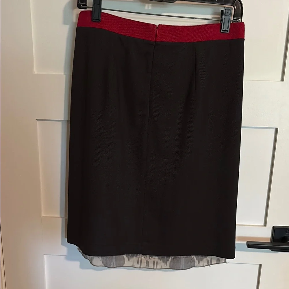 EUC Gorgeous Maliparmi Red and Black Skirt - Picture 3 of 9